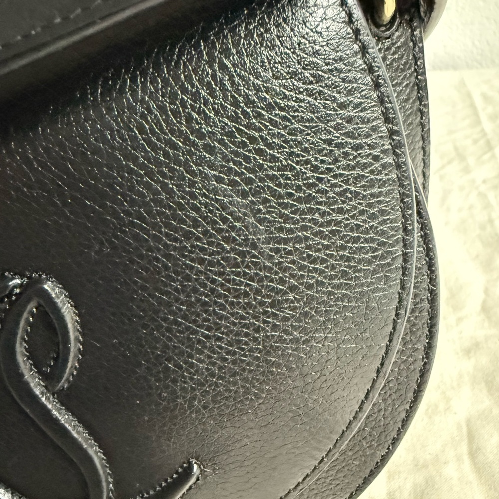 CHRISTIAN LOUBOUTIN By My Side Black Leather Shouder Bag - Picture 10 of 16